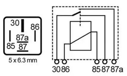 RELAY 12V5PIN 40A/15A